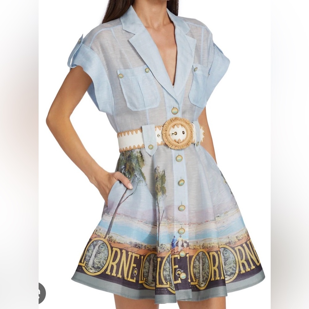 *SOLD* Zimmermann Postcard Shirt mini dress size 1